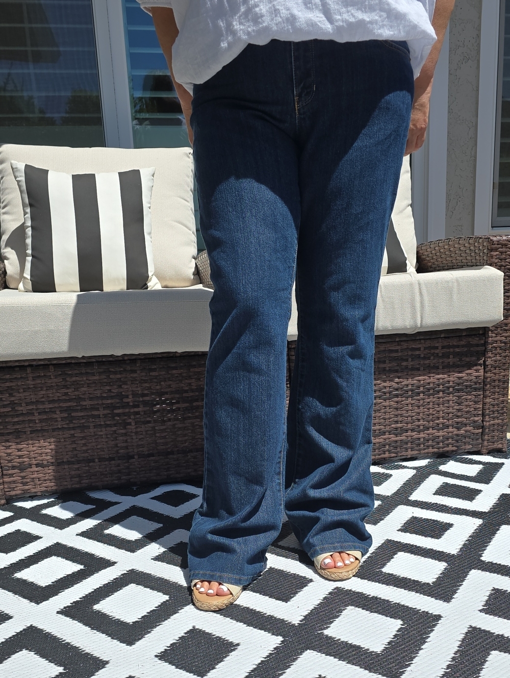 Michael Kors Women's Dark Blue Flare Jeans